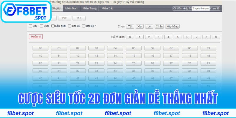 Xổ Số Siêu Tốc - Trải Nghiệm Cá Cược Kịch Tính Tại F8bet 3 Cược siêu tốc 2D đơn giản dễ thắng nhất