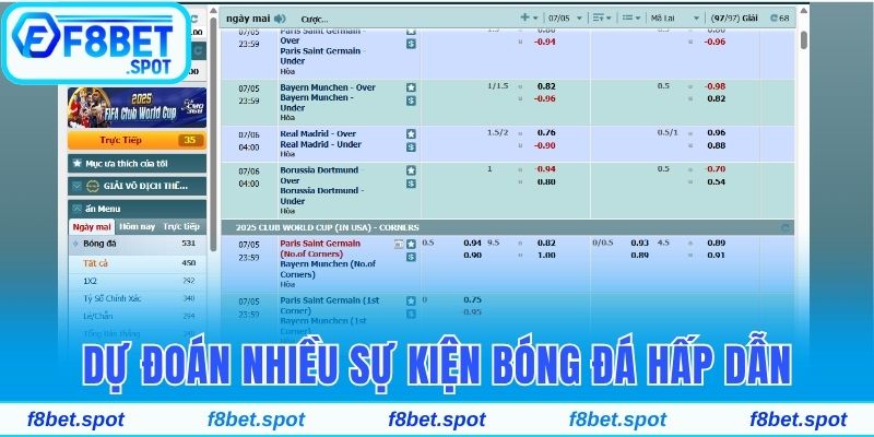 Sân Chơi Thể Thao CMD Sports Đặc Sắc Và Hot Nhất Tại F8bet 5 Dự đoán nhiều sự kiện bóng đá hấp dẫn