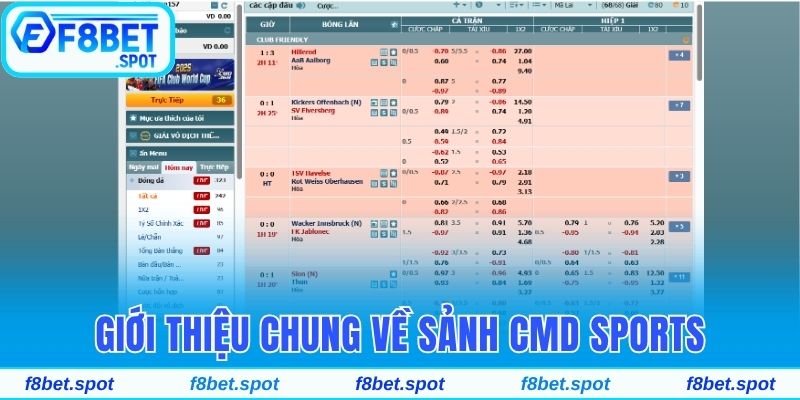 Sân Chơi Thể Thao CMD Sports Đặc Sắc Và Hot Nhất Tại F8bet 2 Giới thiệu chung về sảnh CMD Sports