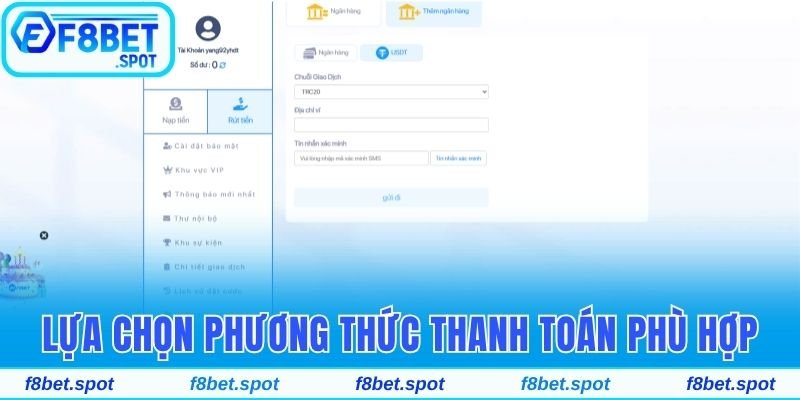 Hướng Dẫn Rút Tiền F8Bet An Toàn Và Thành Công 100% 3 Hội viên lựa chọn cho mình phương thức thanh toán phù hợp
