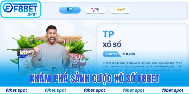 Khám phá sảnh cược xổ số F8bet