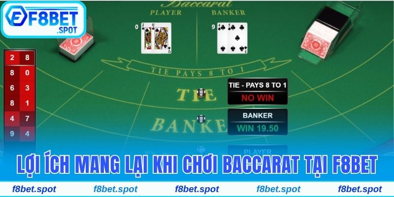 Hướng Dẫn Chơi Baccarat F8bet Và Chiến Lược Thắng Lớn 5 Lợi ích mang lại khi chơi baccarat tại F8bet