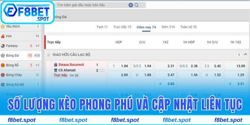 Sảnh Cược Thể Thao UG Sports Hấp Dẫn Hàng Đầu Tại F8bet 3 Số lượng kèo phong phú và được cập nhật liên tục