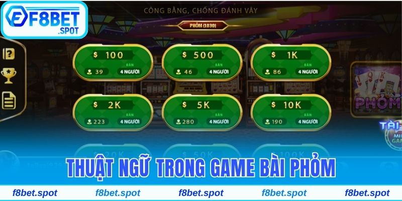Bộ Luật Bài Phỏm F8bet Chi Tiết Cho Người Mới Bắt Đầu 3 Thuật ngữ trong game bài Phỏm