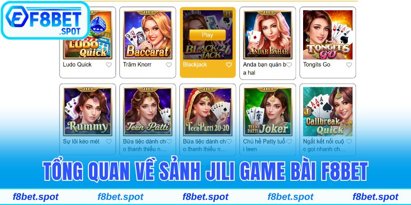 Tổng quan về sảnh JILI game bài F8bet